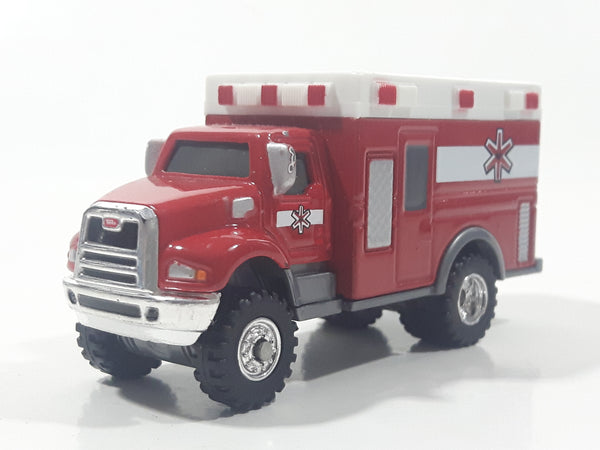 2012 Hasbro Tonka FunRise Ambulance Red and White Die Cast Toy Car Vehicle