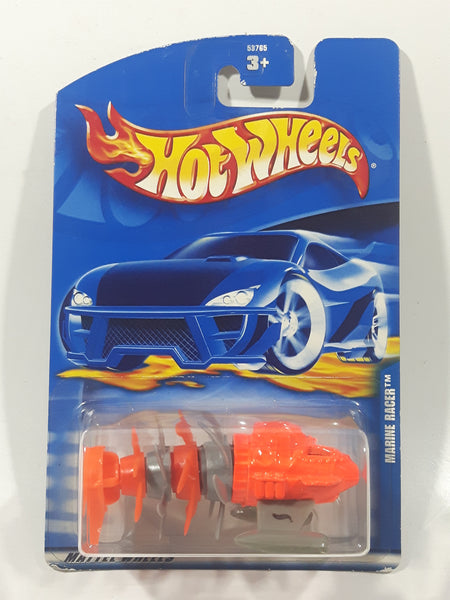 2001 Hot Wheels Marine Racer Orange and Grey Die Cast Toy Car Vehicle New in Package