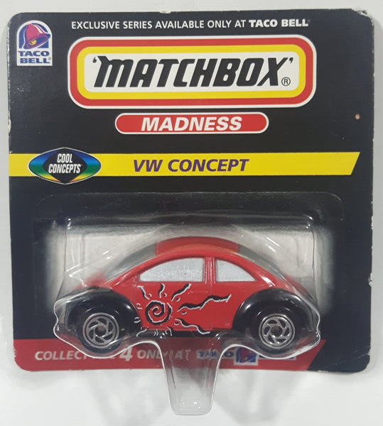 1998 Taco Bell Matchbox Madness Cool Concepts VW Concept Red Die Cast Toy Car Vehicle New in Package