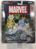 2003 Maisto Marvel Motorcycle Collection The Defenders Series 2 Heavy Winds Blue 1:18 Scale Die Cast Toy Vehicle New in Package