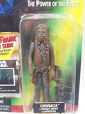 1998 Hasbro Kenner Star Wars The Power Of The Force Chewbacca as Boushh's Bounty 4 1/4" Tall Toy Action Figure with Bowcaster and Freeze Frame Action Slide Photo New in Package