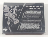 Monogram Marvel Avengers Assemble Deluxe Helmet Set Thor Pewter and Loki Gold Bonus! 2 Bio-Cards Included New in Box