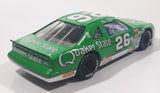 1991 Revell Racing NASCAR #26 Brett Bodine Ford Thunderbird Quaker State Green 1/24 Scale Die Cast Toy Car Vehicle with Opening Hood