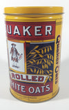 1992 The Quaker Oats Company Quaker Tolled White Oats Replica 1896 Label 8" Tall Tin Metal Canister