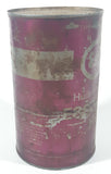 Vintage Esso Essolube HD Heavy Duty SAE 30 Motor Oil One Litre Pink Metal Can FULL