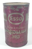 Vintage Esso Essolube HD Heavy Duty SAE 30 Motor Oil One Litre Pink Metal Can FULL