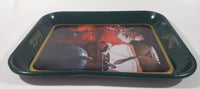 Vintage 1983 Enjoy Coca-Cola Santa Claus Good Boys and Girls Dark Green Metal Beverage Serving Tray