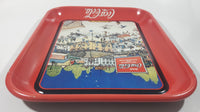1990 Coca Cola 1921 Print Ad "Court Day" Red Metal Beverage Serving Tray