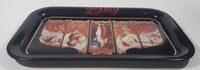 1990 Coca Cola 1923 Ad Four Seasons Black Metal Beverage Serving Tray