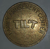 Tilt Family Amusement Center No Cash Value Metal Token Coin