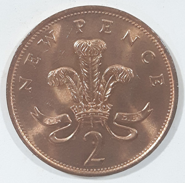 1975 UK Great Britain Elizabeth II New Pence 2 Bronze Metal Coin