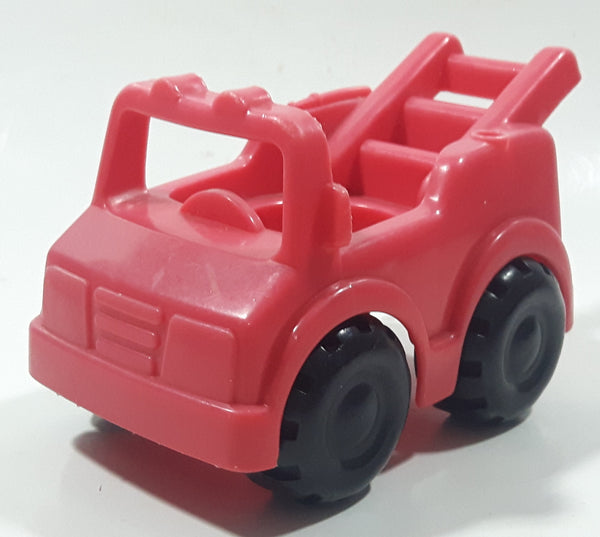 2000 Mattel Fisher Price Little People Red Plastic Ladder Fire Truck Toy Car Vehicle