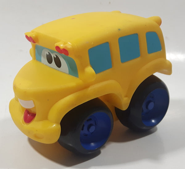 2005 Hasbro Tonka Yellow School Bus 4" Soft Rubber Toy Car Vehicle