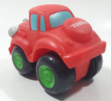 2005 Hasbro Tonka Red Car 4" Soft Rubber Toy Car Vehicle