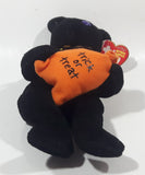 2008 Ty Beanie Babies Halloween Trickster The Black Bear Stuffed Plush Toy New with Tags