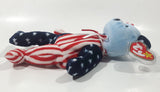 1999 Ty Beanie Babies Spangled The Bear Blue Plush Stuffed Animal Toy New with Tags