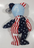 1999 Ty Beanie Babies Spangled The Bear Blue Plush Stuffed Animal Toy New with Tags