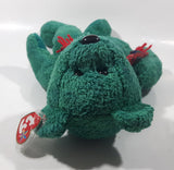 2000 Ty Beanie Wallace Green Teddy Bear 13" Tall Plush Stuffed Animal Toy New with Tags