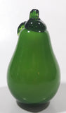 Vintage Art Glass Fruit Green Pear 4 1/2" Tall Ornament