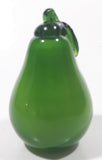 Vintage Art Glass Fruit Green Pear 4 1/4" Tall Ornament