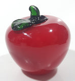 Vintage Art Glass Fruit Red Apple 3 1/2" Tall Ornament