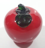 Vintage Art Glass Fruit Red Apple 3 1/2" Tall Ornament