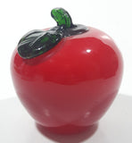 Vintage Art Glass Fruit Red Apple 3 1/2" Tall Ornament