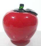 Vintage Art Glass Fruit Red Apple 3 1/2" Tall Ornament