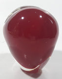 Vintage Heart Shaped Red and Clear 4" Tall Art Glass Paperweight Ornament
