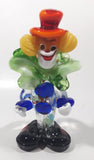 Vintage Murano Clown 7 1/2" Tall Art Glass Ornament
