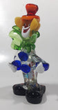 Vintage Murano Clown 7 1/2" Tall Art Glass Ornament