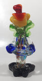 Vintage Murano Clown 7 1/2" Tall Art Glass Ornament