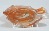 Vintage Murano Clear and Orange Goldfish 4 1/2" Long Art Glass Ornament