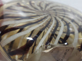 Vintage Murano Clear Red Brown White Snail 7" Long Art Glass Ornament