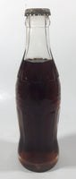Vintage Coca-Cola 7 3/4" Tall 6oz Embossed Clear Glass Soda Pop Bottle Full Unopened