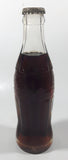 Vintage Coca-Cola 7 3/4" Tall 6oz Embossed Clear Glass Soda Pop Bottle Full Unopened