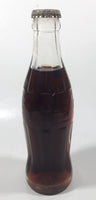 Vintage Coca-Cola 7 3/4" Tall 6oz Embossed Clear Glass Soda Pop Bottle Full Unopened