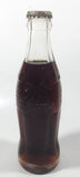 Vintage Coca-Cola 7 3/4" Tall 6oz Embossed Clear Glass Soda Pop Bottle Full Unopened
