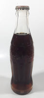 Vintage Coca-Cola 7 3/4" Tall 6oz Embossed Clear Glass Soda Pop Bottle Full Unopened