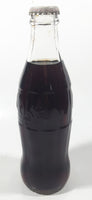 Vintage Coca-Cola 7 3/4" Tall 6oz Embossed Clear Glass Soda Pop Bottle Full Unopened