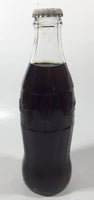 Vintage Coca-Cola 7 3/4" Tall 6oz Embossed Clear Glass Soda Pop Bottle Full Unopened