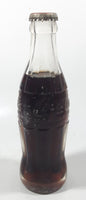 Vintage Coca-Cola 7 3/4" Tall 6oz Embossed Clear Glass Soda Pop Bottle Full Unopened