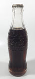 Vintage Coca-Cola 7 3/4" Tall 6oz Embossed Clear Glass Soda Pop Bottle Full Unopened