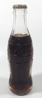 Vintage Coca-Cola 7 3/4" Tall 6oz Embossed Clear Glass Soda Pop Bottle Full Unopened