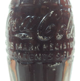 Vintage Coca-Cola 7 3/4" Tall 6oz Embossed Clear Glass Soda Pop Bottle Full Unopened