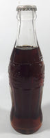 Vintage Coca-Cola 7 3/4" Tall 6oz Embossed Clear Glass Soda Pop Bottle Full Unopened