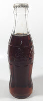 Vintage Coca-Cola 7 3/4" Tall 6oz Embossed Clear Glass Soda Pop Bottle Full Unopened