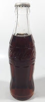 Vintage Coca-Cola 7 3/4" Tall 6oz Embossed Clear Glass Soda Pop Bottle Full Unopened
