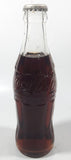 Vintage Coca-Cola 7 3/4" Tall 6oz Embossed Clear Glass Soda Pop Bottle Full Unopened