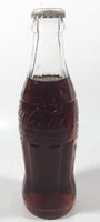 Vintage Coca-Cola 7 3/4" Tall 6oz Embossed Clear Glass Soda Pop Bottle Full Unopened